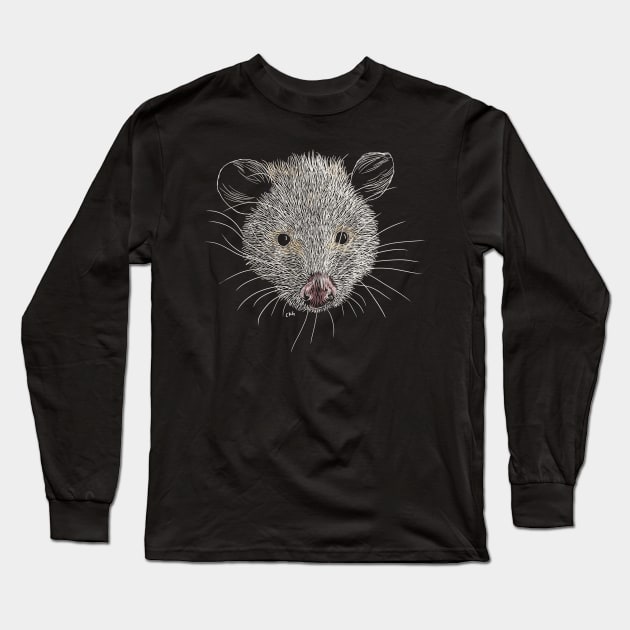 Opossum Long Sleeve T-Shirt by Walking in Nature